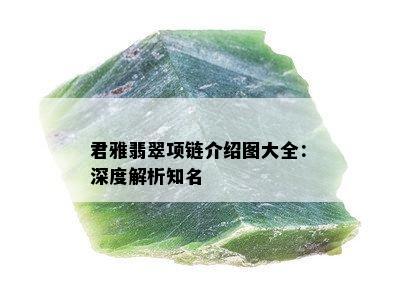 君雅翡翠项链介绍图大全：深度解析知名