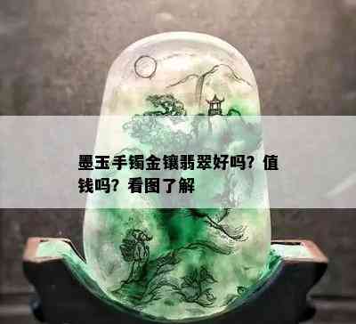 墨玉手镯金镶翡翠好吗？值钱吗？看图了解