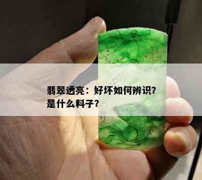 翡翠透亮：好坏如何辨识？是什么料子？