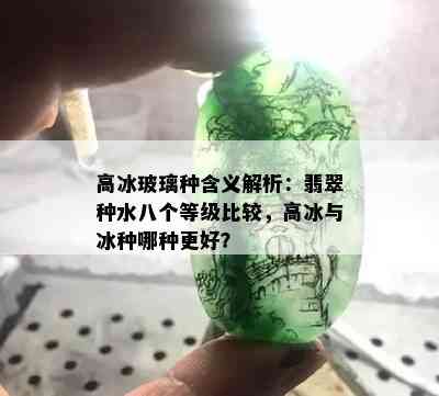 高冰玻璃种含义解析：翡翠种水八个等级比较，高冰与冰种哪种更好？