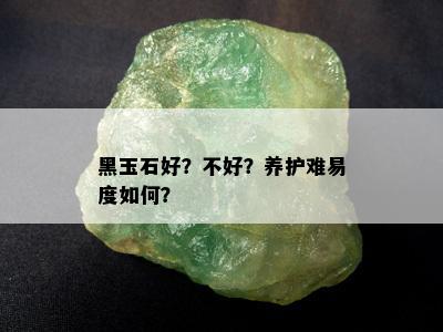 黑玉石好？不好？养护难易度如何？