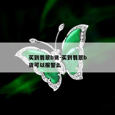 买到翡翠b货-买到翡翠b货可以报警么