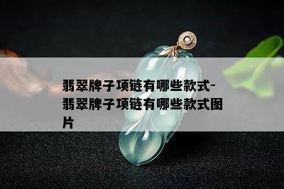 翡翠牌子项链有哪些款式-翡翠牌子项链有哪些款式图片