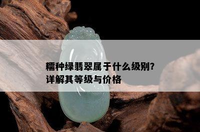 糯种绿翡翠属于什么级别？详解其等级与价格