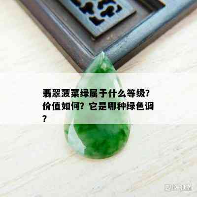 翡翠菠菜绿属于什么等级？价值如何？它是哪种绿色调？