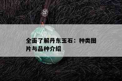 全面了解丹东玉石：种类图片与品种介绍