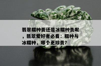 翡翠糯种贵还是冰糯种贵呢，翡翠爱好者必看：糯种与冰糯种，哪个更珍贵？