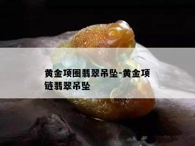 黄金项圈翡翠吊坠-黄金项链翡翠吊坠