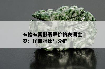 石榴石真假翡翠价格表图全览：详细对比与分析