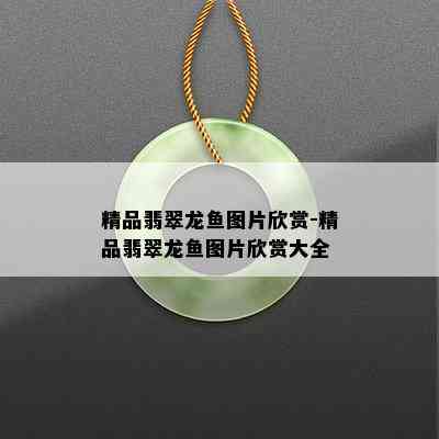 精品翡翠龙鱼图片欣赏-精品翡翠龙鱼图片欣赏大全