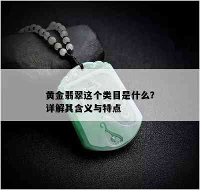 黄金翡翠这个类目是什么？详解其含义与特点