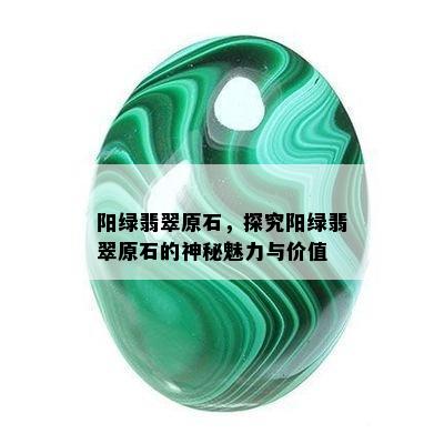 阳绿翡翠原石，探究阳绿翡翠原石的神秘魅力与价值