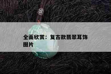 全面欣赏：复古款翡翠耳饰图片