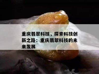 重庆翡翠科技，探索科技创新之路：重庆翡翠科技的未来发展