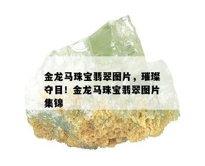 金龙马珠宝翡翠图片，璀璨夺目！金龙马珠宝翡翠图片集锦