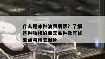 什么是冰种油青翡翠？了解这种独特的翡翠品种及其优缺点与精美图片