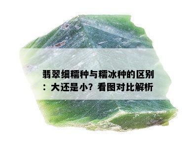 翡翠细糯种与糯冰种的区别：大还是小？看图对比解析