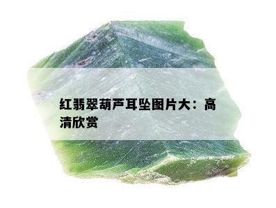 红翡翠葫芦耳坠图片大：高清欣赏