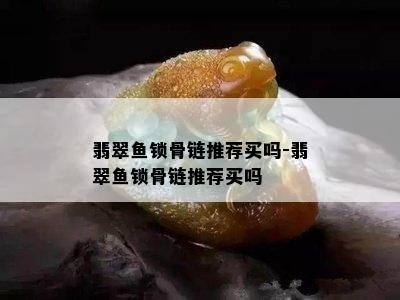 翡翠鱼锁骨链推荐买吗-翡翠鱼锁骨链推荐买吗