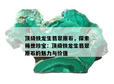 顶级铁龙生翡翠原石，探索稀世珍宝：顶级铁龙生翡翠原石的魅力与价值