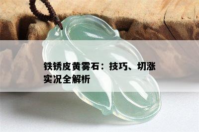 铁锈皮黄雾石：技巧、切涨实况全解析