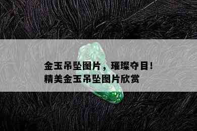 金玉吊坠图片，璀璨夺目！精美金玉吊坠图片欣赏