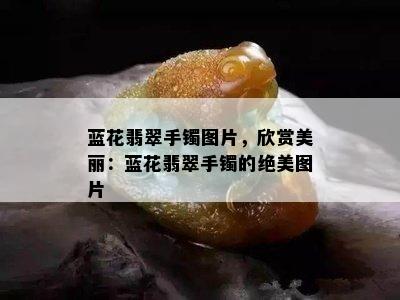 蓝花翡翠手镯图片，欣赏美丽：蓝花翡翠手镯的绝美图片