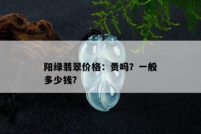 阳绿翡翠价格：贵吗？一般多少钱？