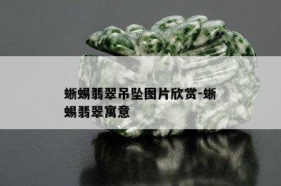 蜥蜴翡翠吊坠图片欣赏-蜥蜴翡翠寓意