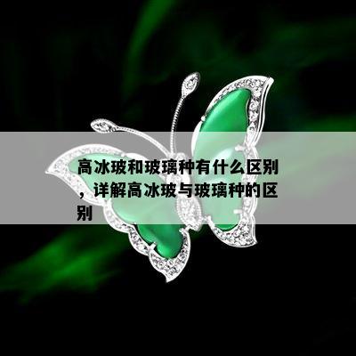 高冰玻和玻璃种有什么区别，详解高冰玻与玻璃种的区别