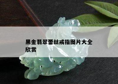 黑金翡翠蕾丝戒指图片大全欣赏