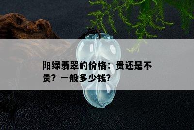 阳绿翡翠的价格：贵还是不贵？一般多少钱？