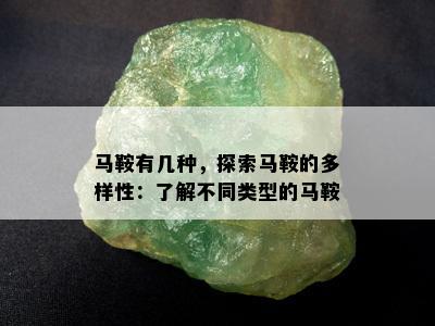 马鞍有几种，探索马鞍的多样性：了解不同类型的马鞍