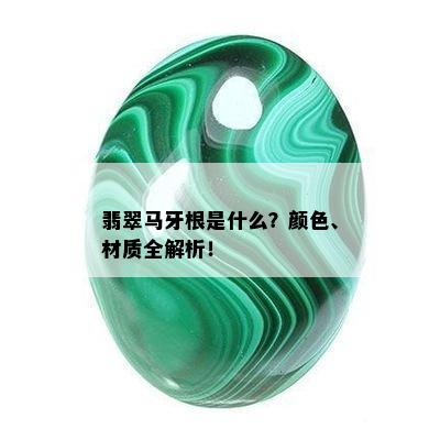 翡翠马牙根是什么？颜色、材质全解析！