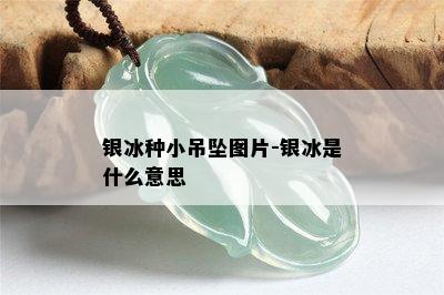 银冰种小吊坠图片-银冰是什么意思