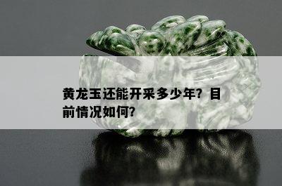 黄龙玉还能开采多少年？目前情况如何？