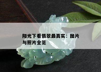 阳光下看翡翠最真实：图片与照片全览