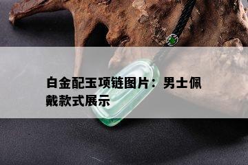 白金配玉项链图片：男士佩戴款式展示