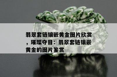 翡翠套链镶嵌黄金图片欣赏，璀璨夺目：翡翠套链镶嵌黄金的图片鉴赏