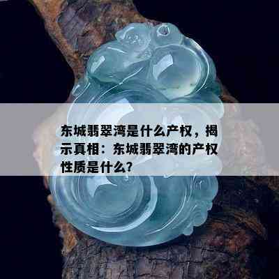 东城翡翠湾是什么产权，揭示真相：东城翡翠湾的产权性质是什么？