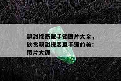 飘甜绿翡翠手镯图片大全，欣赏飘甜绿翡翠手镯的美：图片大锦