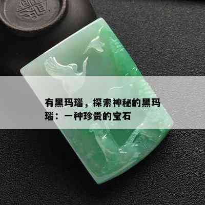 有黑玛瑙，探索神秘的黑玛瑙：一种珍贵的宝石