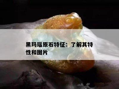 黑玛瑙原石特征：了解其特性和图片