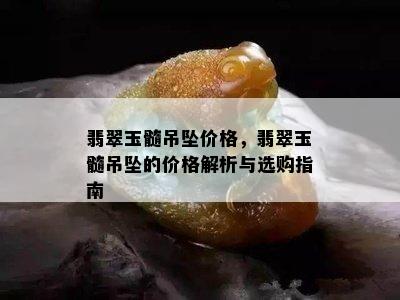 翡翠玉髓吊坠价格，翡翠玉髓吊坠的价格解析与选购指南