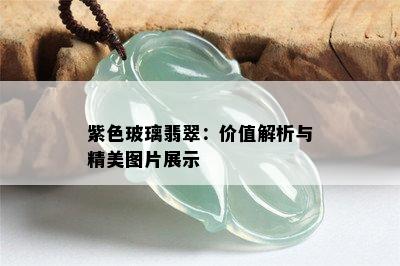 紫色玻璃翡翠：价值解析与精美图片展示