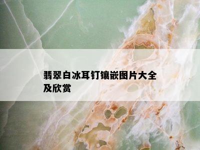 翡翠白冰耳钉镶嵌图片大全及欣赏