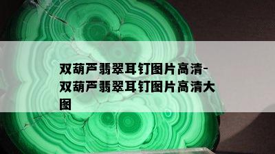 双葫芦翡翠耳钉图片高清-双葫芦翡翠耳钉图片高清大图