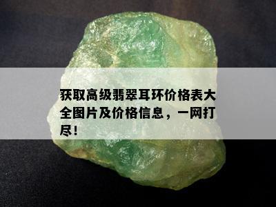 获取高级翡翠耳环价格表大全图片及价格信息，一网打尽！