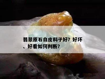 翡翠原石白皮料子好？好坏、好看如何判断？