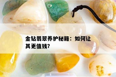 金钻翡翠养护秘籍：如何让其更值钱？